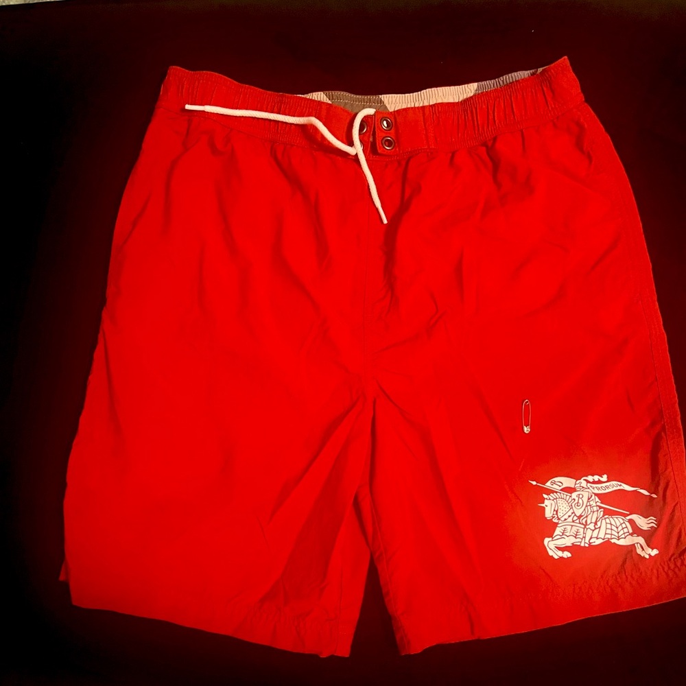 Burberry boys 12y swim trunks EUC